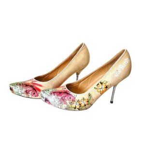 Ed Hardy Koi Heels Spiked Stilettos Size 6
